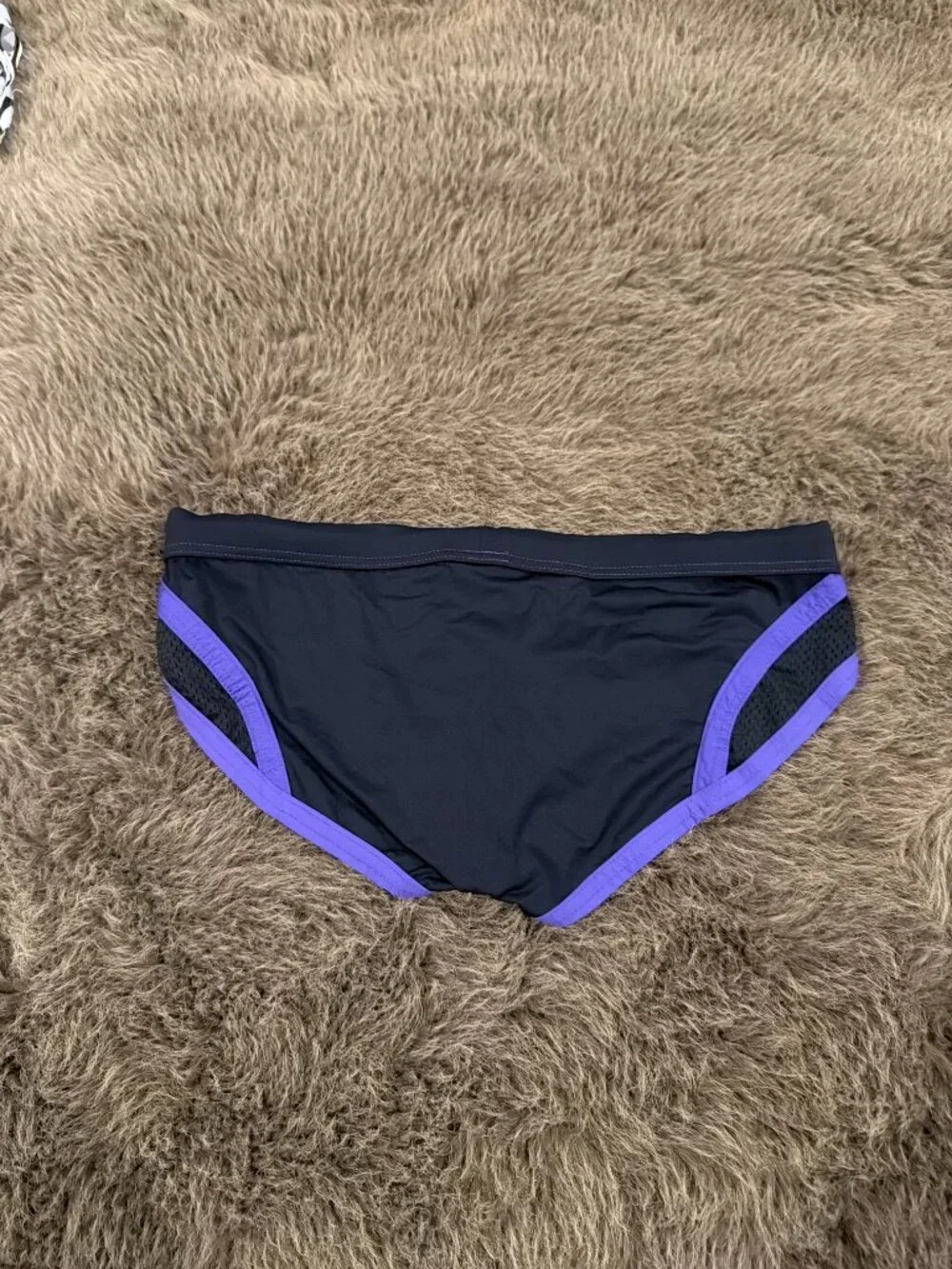Gregg Homme Men's Swim Brief Size XL Black and Purple Like New